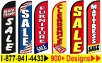 ALL DESIGNS - WINDLESS STYLE Swooper Banner Flags (KITS only)